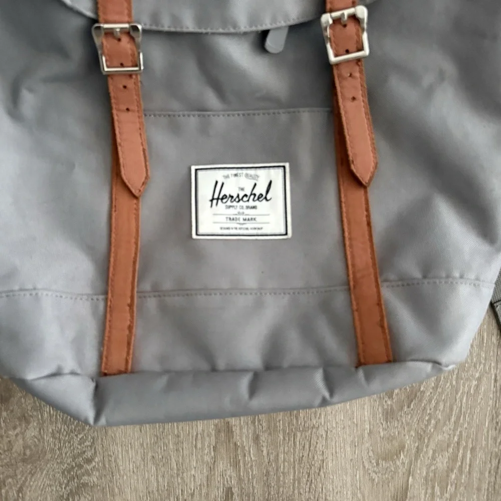 Y2K Herschel Supply Co. Little America Backpack Gray Laptop School Hiking Bag